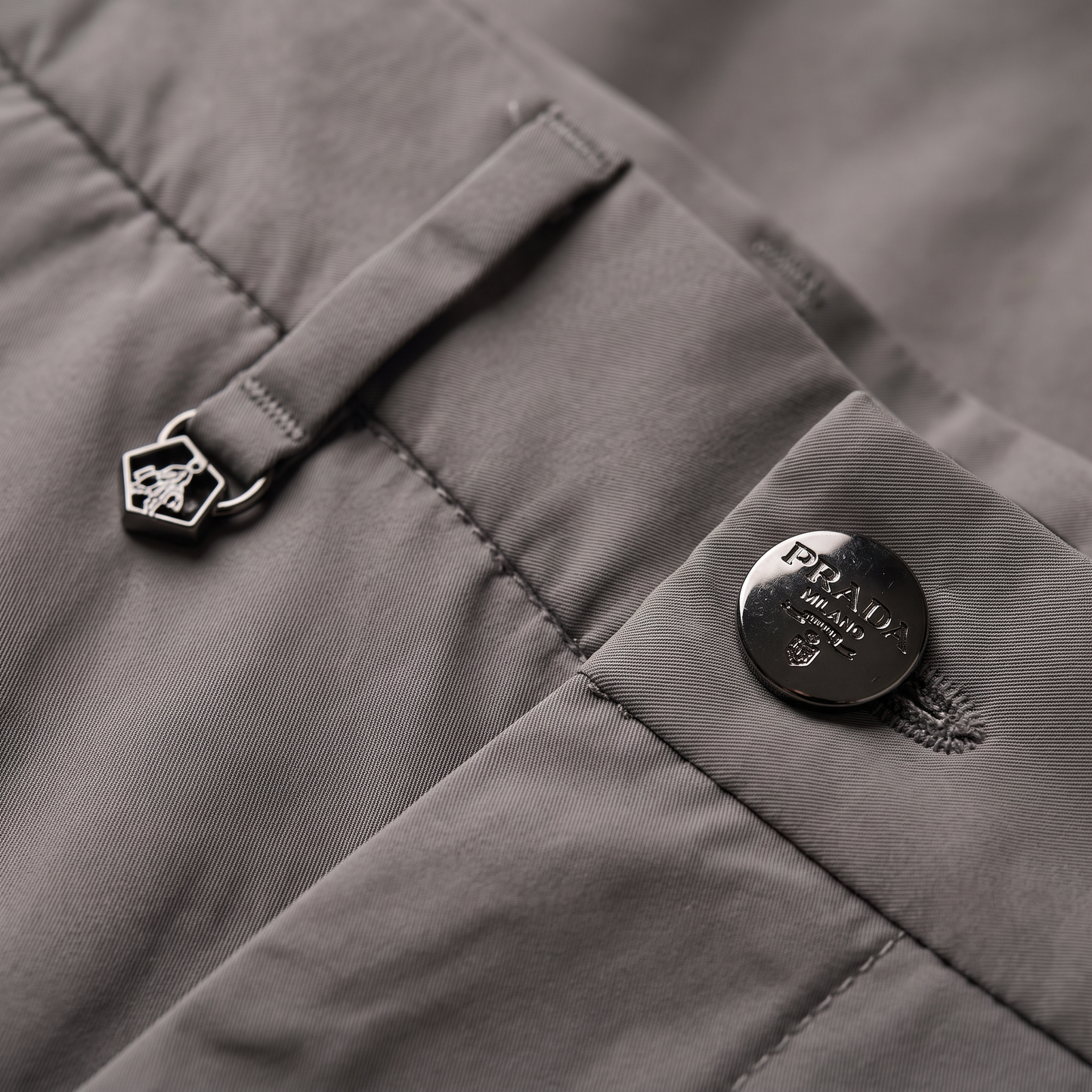 PRADA CLASSIC JOGGER FIT GREY PANTS