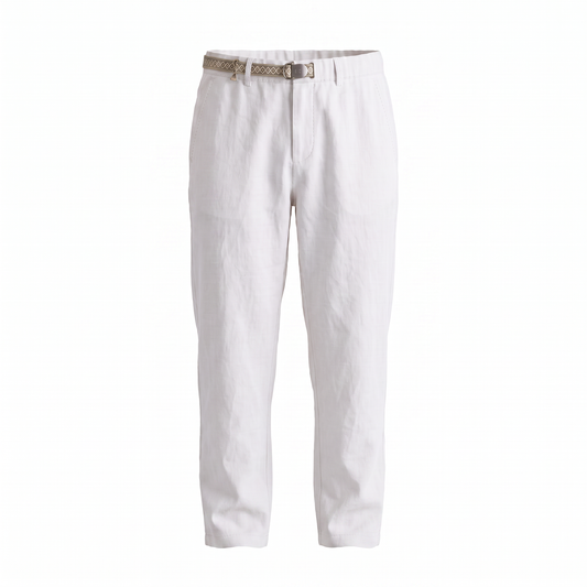 LORO PIANA LINEN PANTS WHITE